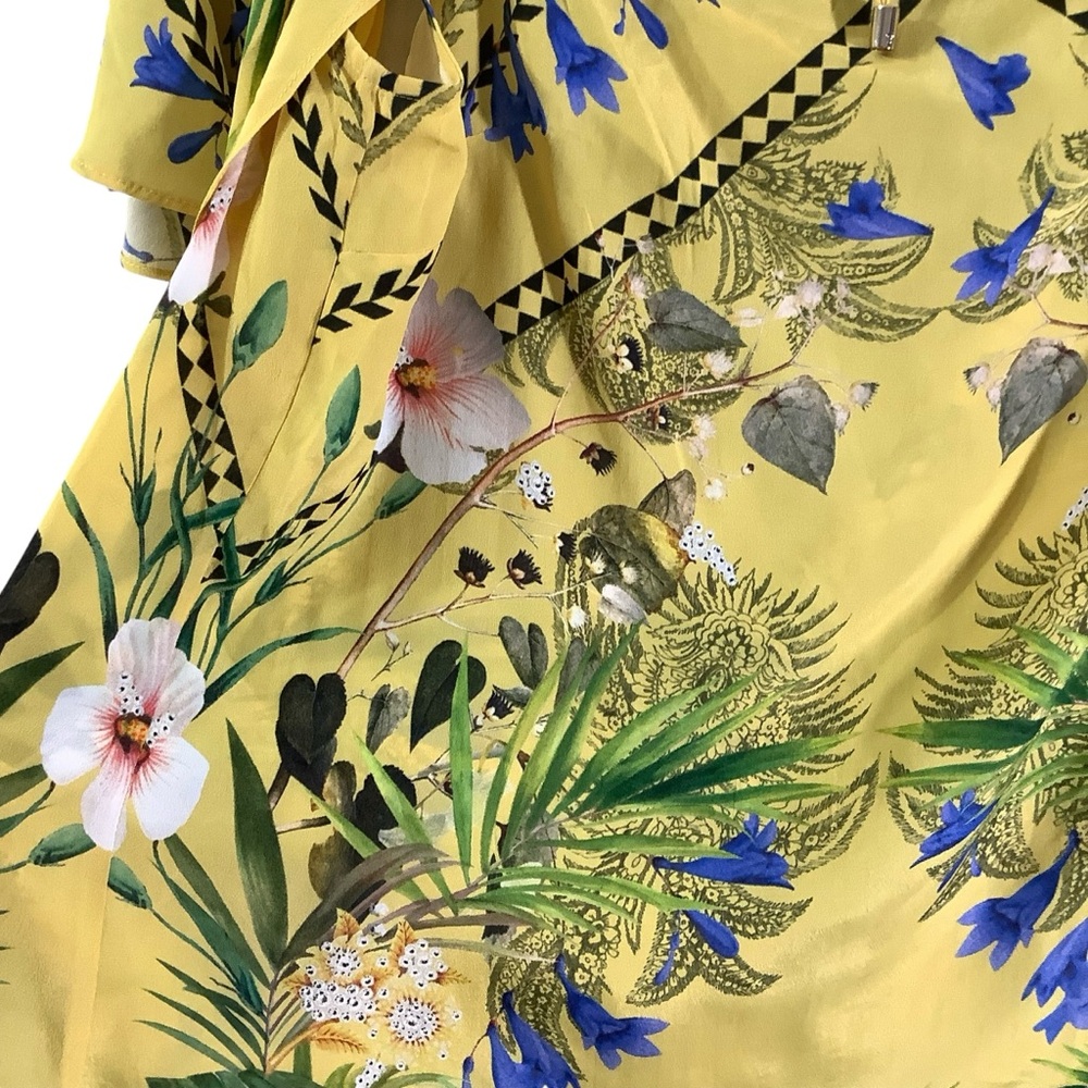 Ted Baker Royal Palm Tie Back Top Silk Blend Lightweight - Picture 4 of 9